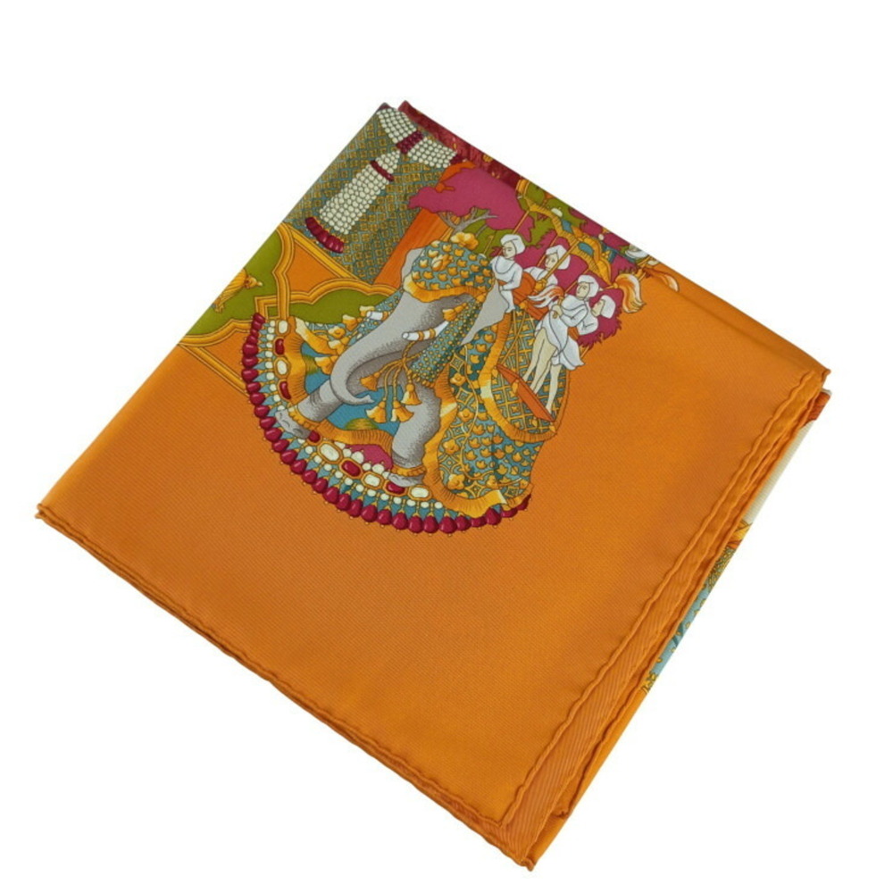 HERMES scarf/muffler, Carre 90, multicolor silk, women's, SPLENDEUR DES MAHAR... - Picture 2 of 5